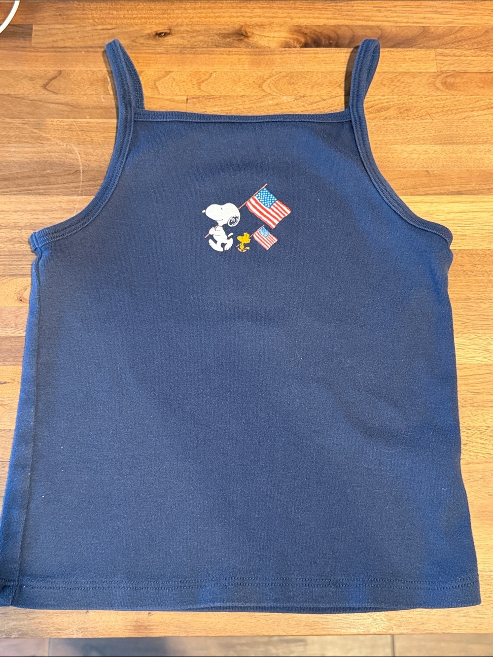 Abercrombie kids Snoopy Flag Tank 4th of July